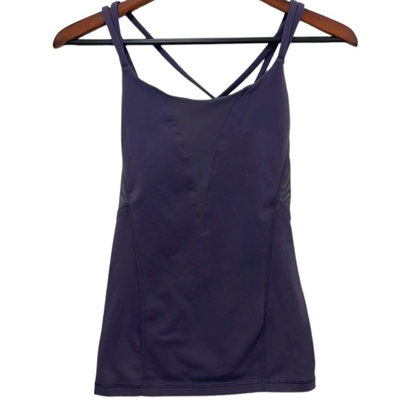 lululemon athletica Tops - LULULEMON Double Strap Purple Tank Top with Mesh Venting Size 6